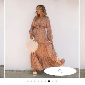 Vici printed, tiered maxi skirt and matching top